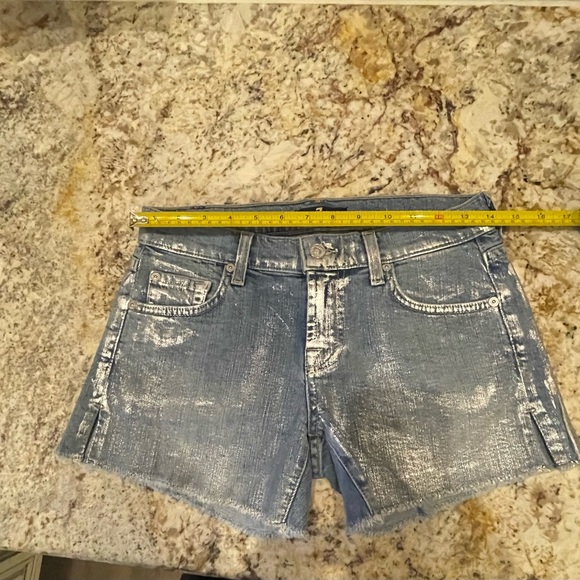 Seven For all Mankind silver and denim shorts - Picture 4 of 8